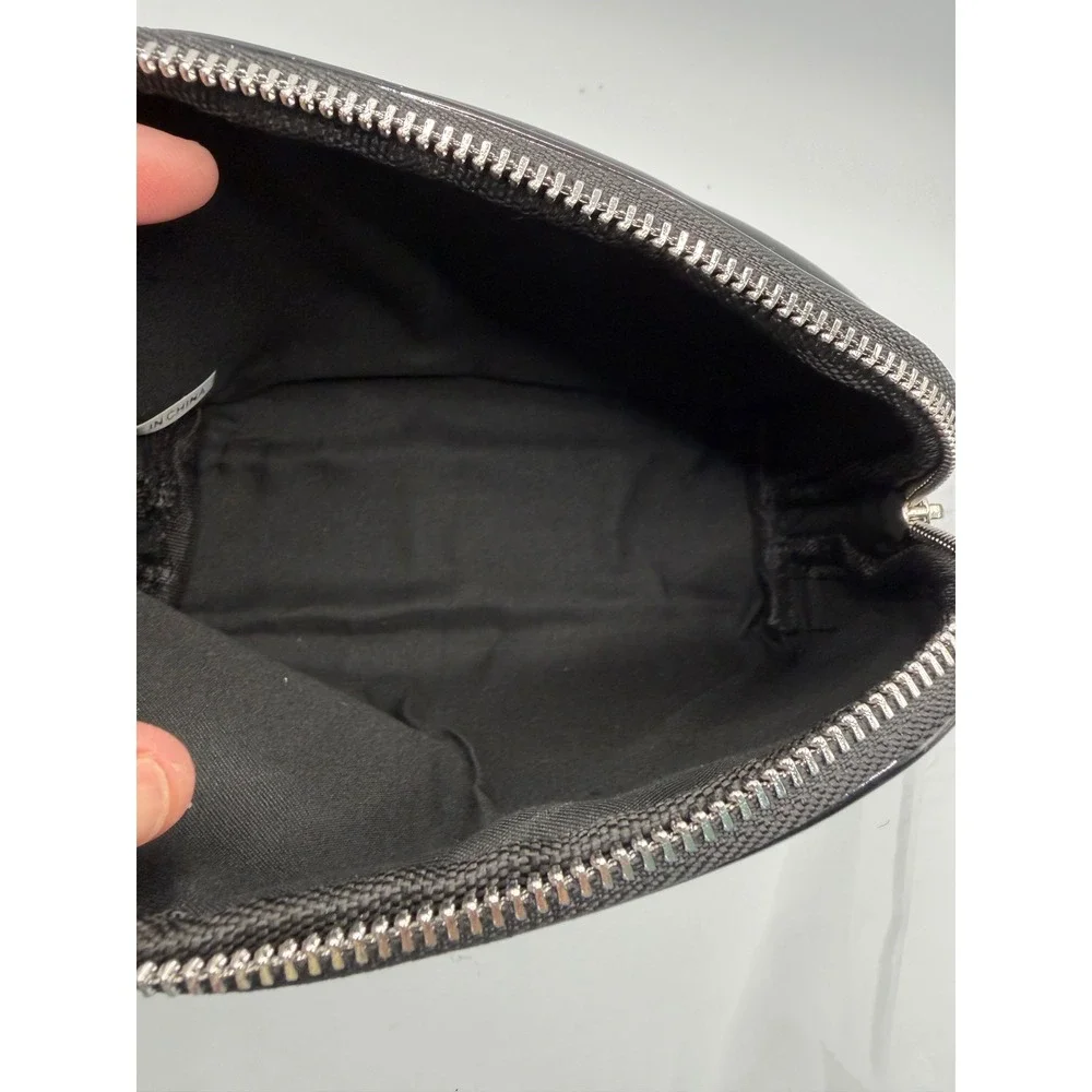 Dolls Kill Makeup Bag Womens OS Black NEW Patent Goth Cosmetic Case
